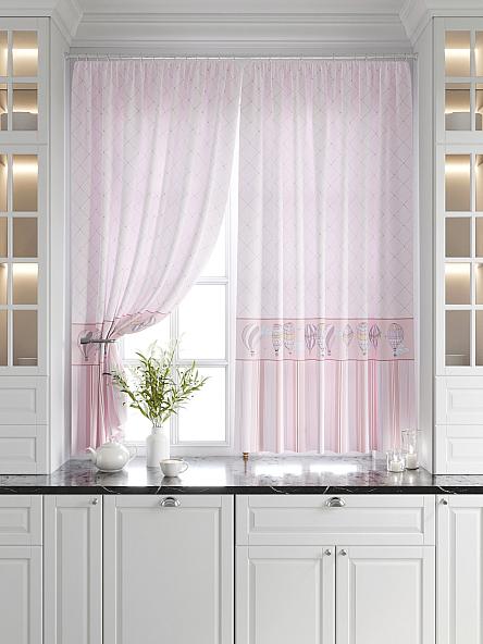 Комплект штор для кухни Дрилси (розовый) - фото 6