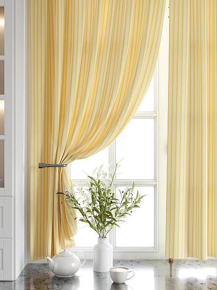 Комплект штор для кухни Бронгли (желтый) - фото 4