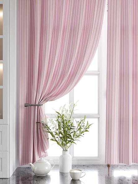 Комплект штор для кухни Бронгли (розовый) - фото 4