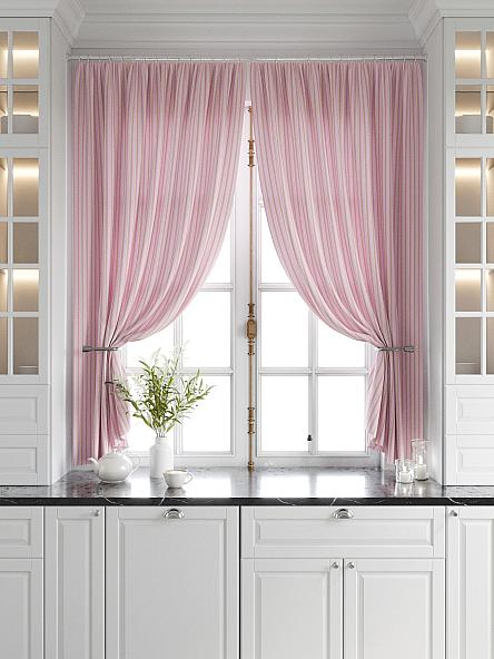 Комплект штор для кухни Бронгли (розовый) - фото 5