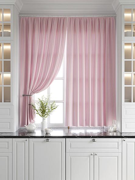 Комплект штор для кухни Бронгли (розовый) - фото 6