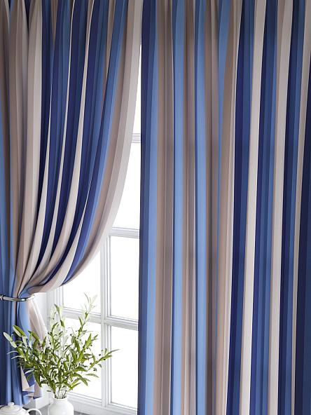 Комплект штор для кухни Торкиз (синий) - фото 3