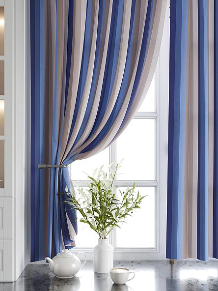 Комплект штор для кухни Торкиз (синий) - фото 4