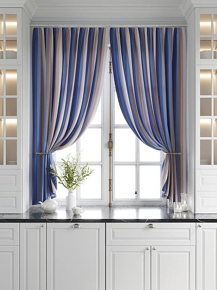 Комплект штор для кухни Торкиз (синий) - фото 5