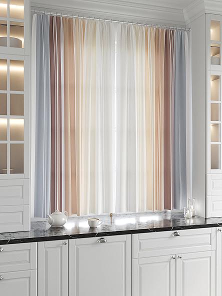 Комплект штор для кухни Палетт (кофе и ваниль) - фото 2