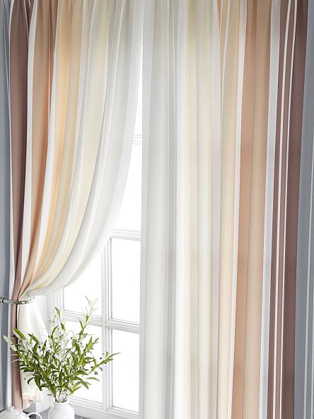 Комплект штор для кухни Палетт (кофе и ваниль) - фото 3