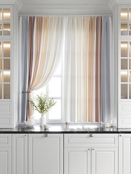 Комплект штор для кухни Палетт (кофе и ваниль) - фото 6