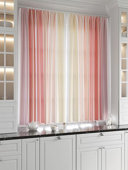 Комплект штор для кухни Палетт (пудровый) - фото 2