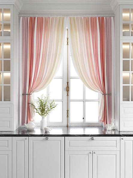 Комплект штор для кухни Палетт (пудровый) - фото 5