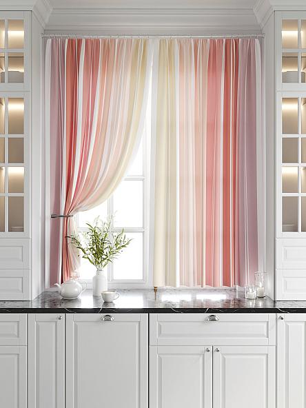 Комплект штор для кухни Палетт (пудровый) - фото 6