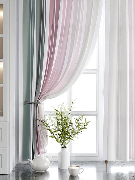 Комплект штор для кухни Палетт (холодная роза) - фото 4