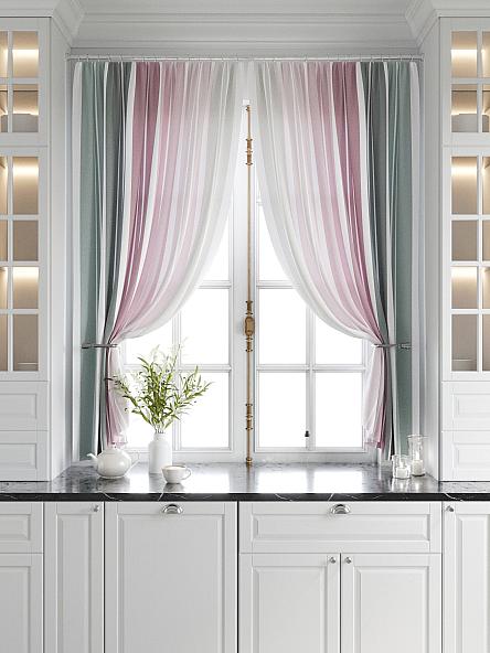 Комплект штор для кухни Палетт (холодная роза) - фото 5