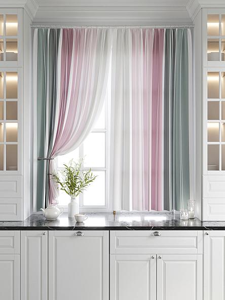 Комплект штор для кухни Палетт (холодная роза) - фото 6