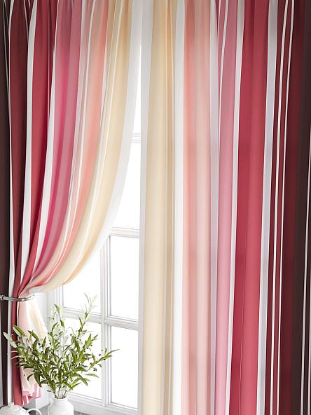 Комплект штор для кухни Палетт (ягодный) - фото 3