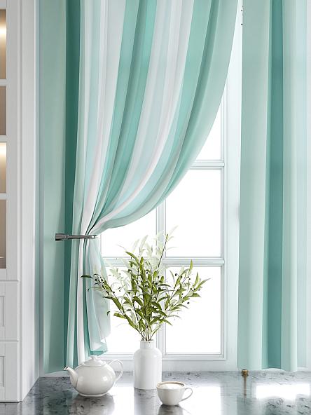 Комплект штор для кухни Игниол (зеленый) - фото 4