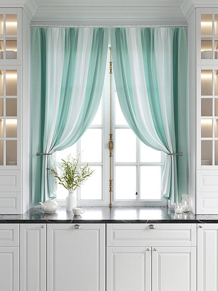 Комплект штор для кухни Игниол (зеленый) - фото 5