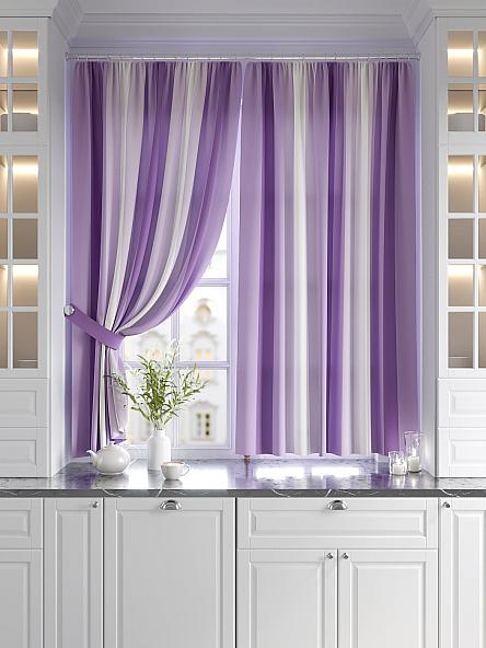 Комплект штор для кухни Игниол (фиолетовый) - фото 3