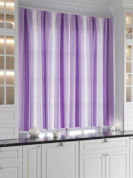 Комплект штор для кухни Игниол (фиолетовый) - фото 2
