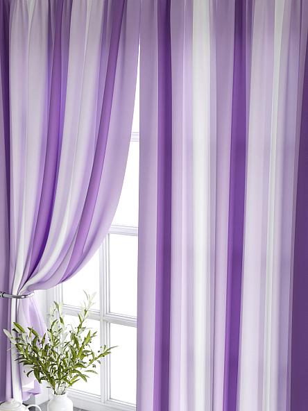 Комплект штор для кухни Игниол (фиолетовый) - фото 3