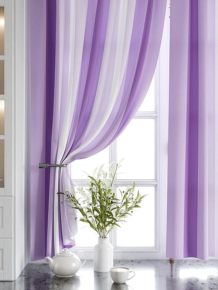 Комплект штор для кухни Игниол (фиолетовый) - фото 4