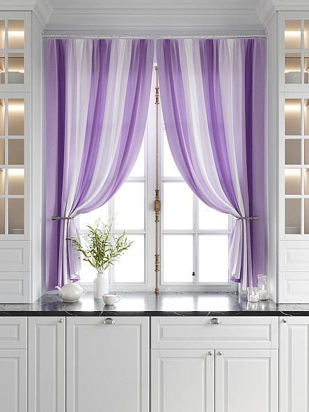 Комплект штор для кухни Игниол (фиолетовый) - фото 5