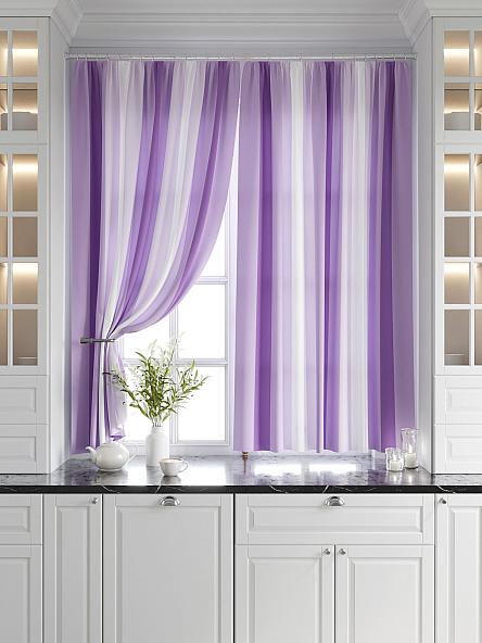 Комплект штор для кухни Игниол (фиолетовый) - фото 6