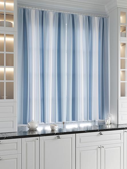Комплект штор для кухни Игниол (синий) - фото 2