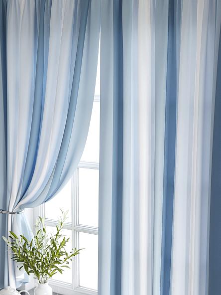 Комплект штор для кухни Игниол (синий) - фото 3