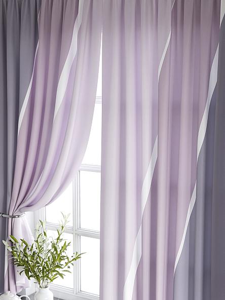 Комплект штор для кухни Эмлиор (дымчато-сиреневый) - фото 3
