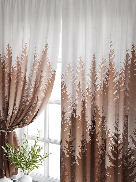 Комплект штор для кухни Тейлинс (коричневый) - фото 3