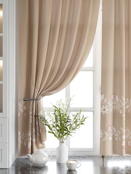 Комплект штор для кухни Фарбионс (бежевый) - фото 4
