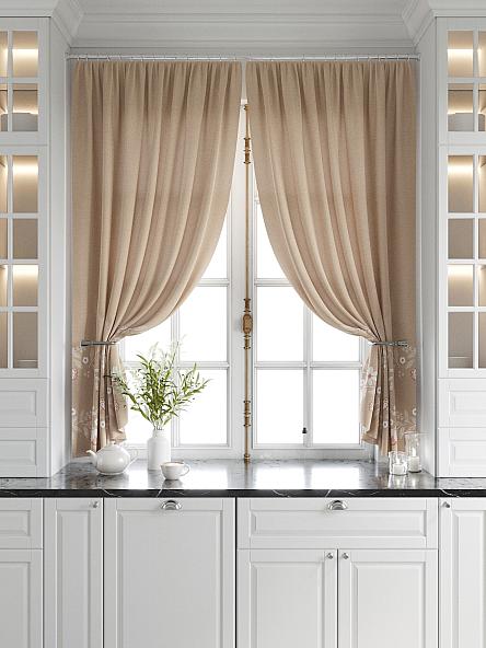 Комплект штор для кухни Фарбионс (бежевый) - фото 5