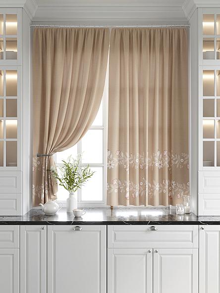 Комплект штор для кухни Фарбионс (бежевый) - фото 6