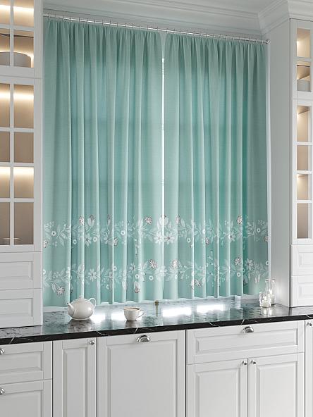Комплект штор для кухни Фарбионс (бирюзовый) - фото 2