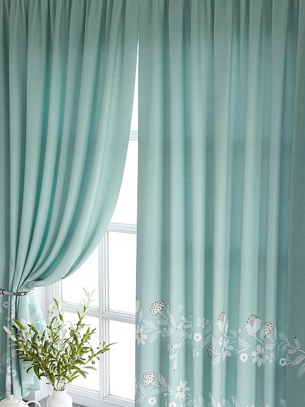 Комплект штор для кухни Фарбионс (бирюзовый) - фото 3