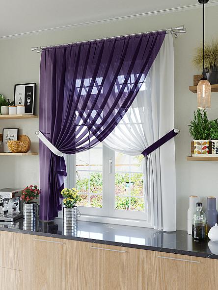 Комплект штор для кухни Тайти (фиолетовый)