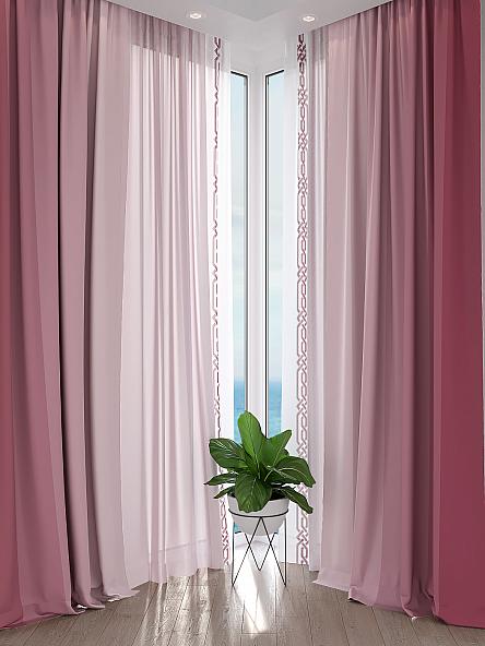 Комплект штор Деленри (розовый) - фото 2