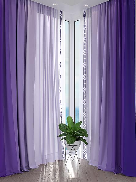 Комплект штор Деленри (фиолетовый) - фото 2