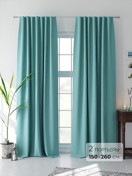 Комплект штор Флетрис (бирюза)