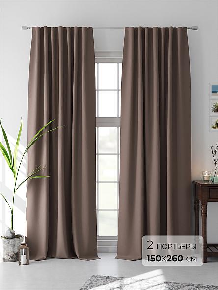 Комплект штор Флетрис (серо-коричневый)