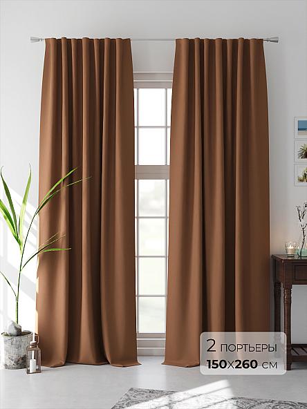 Комплект штор Флетрис (коричневый)