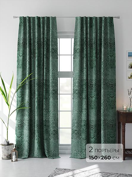 Комплект штор Линтрос (темно-бирюзовый)