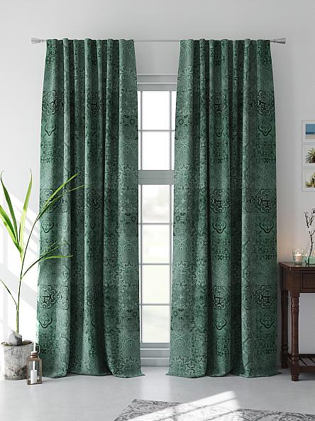 Комплект штор Линтрос (темно-бирюзовый) - фото 4