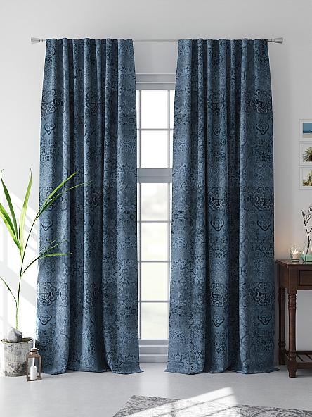 Комплект штор Линтрос (синий) - фото 4