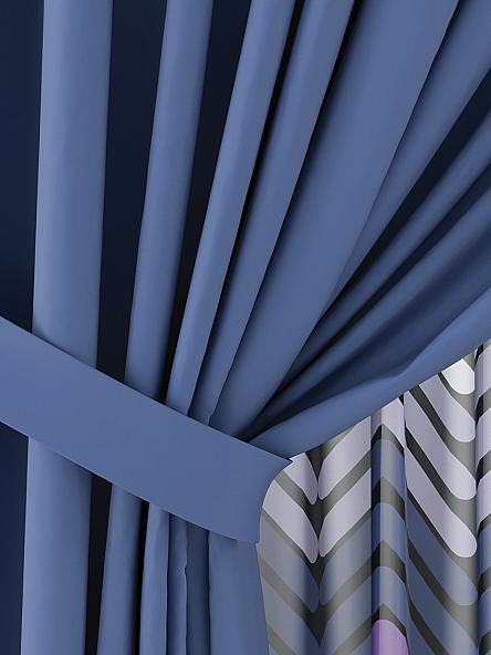 Комплект штор Лонрион (синий) - фото 3