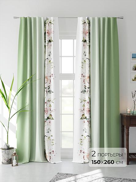 Комплект штор Миролинс (зеленый)