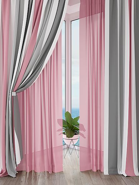 Комплект штор Элионис (розовый)