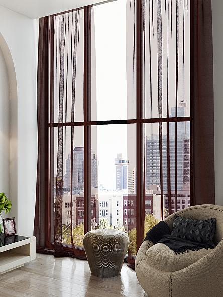 Тюль Тавия (коричневый) - фото 2