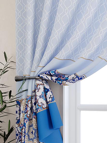 Комплект штор для кухни Илеринес (голубой) - фото 2