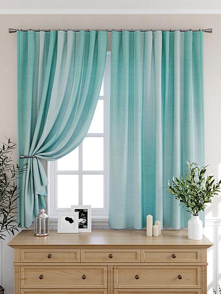 Комплект штор для кухни Арентис (бирюзовый) - фото 6